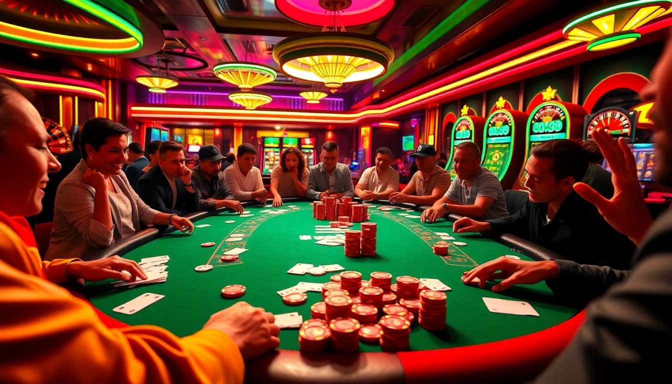 Experience the excitement of '69 VN' at a vibrant poker table filled with players.
